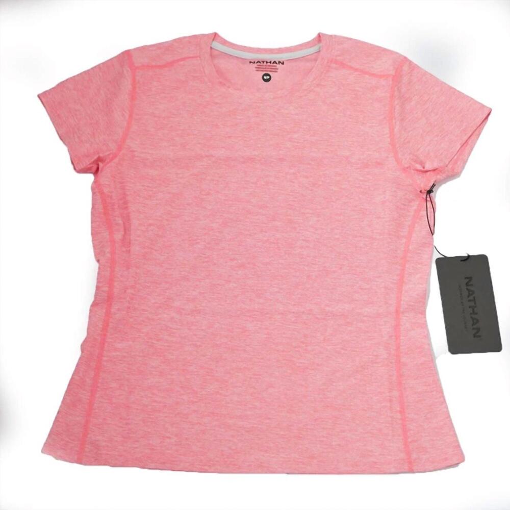 NEW NATHAN SPORTS women's qualifier tee in coral heather